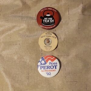 Nixon Mixed Media Art Red and White